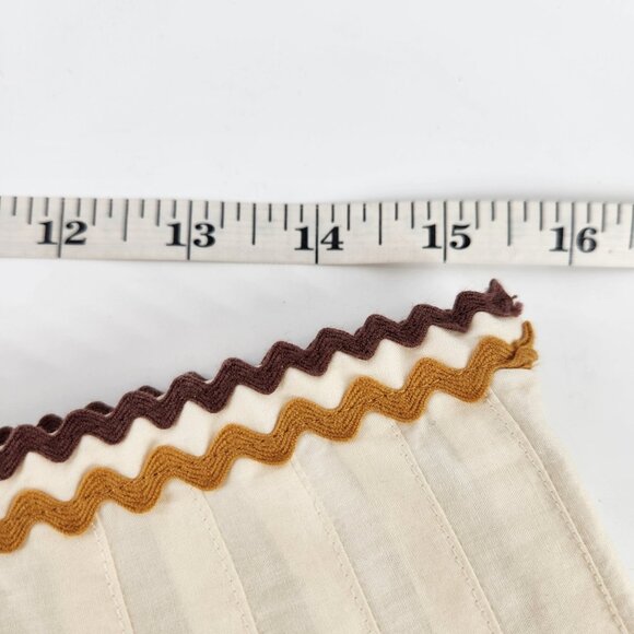 The Limited A-line Pleated Skirt Size 10 Cream Boho Artsy Full Skirt Prairie - Picture 7 of 11